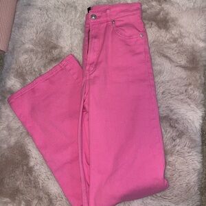 H&M Pink High-Waisted Jeans